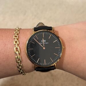 Daniel Wellington Classic Black and Gold Timepiece